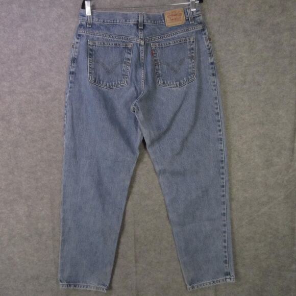 Levi's 550 Jeans Womens 16 Blue Relaxed Tapered Leg High Rise Denim Light Wash - Picture 6 of 9